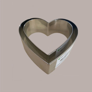 1 Pz Stampo Acciaio Inox Forma Cuore Fascia per Semifreddo Torta Gelato Dm10H4 cm [aa26e3cd]