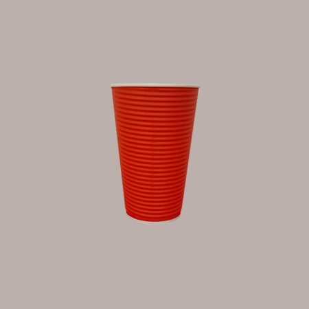 100 Pz Bicchiere Carta Thermic Style Frappè BT55 12oz Rosso [9858646a]