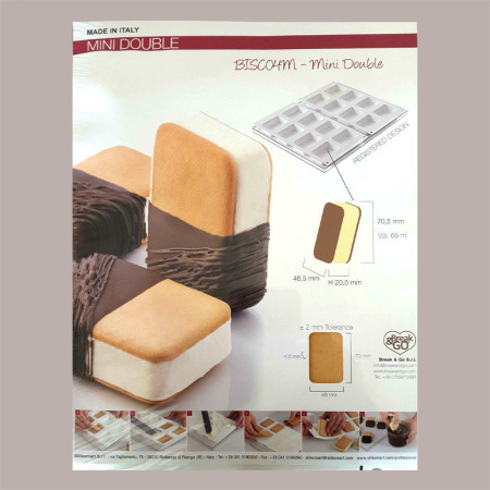 Stampo in Silicone per Biscotto Gelato Mini Cacao o Vaniglia Break&Go [db41339e]