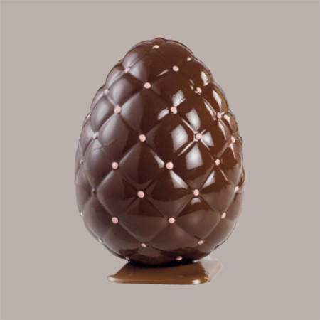 Stampo in Policarbonato per Uovo di Cioccolato Pasqua 230g Riutilizzabile Modello Capitonnè Martellato [bf919547]