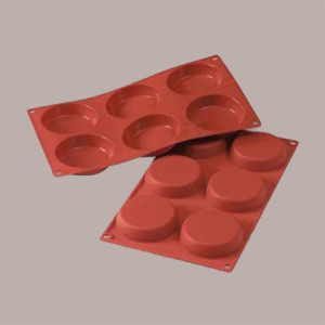 1 Pz Stampo in Silicone per Tortina Dm80 mm 6 Impronte Riutilizzabile Martellato [8c9bb468]